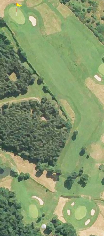 Vue aérienne du parcours de golf